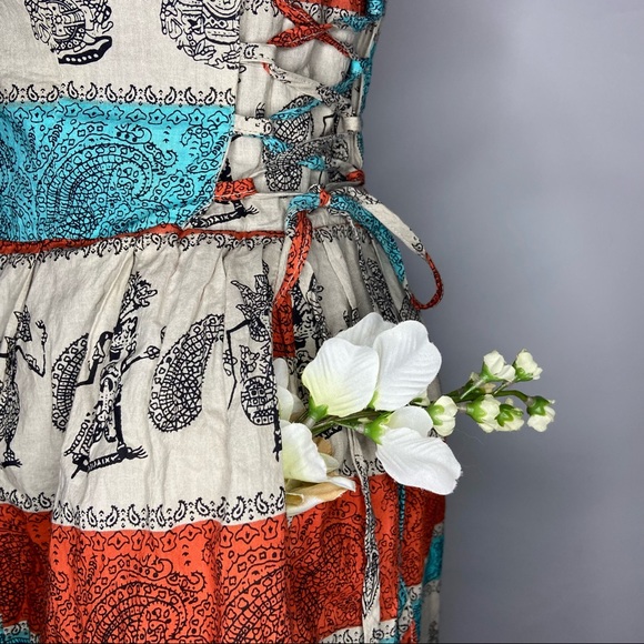 Anthro®Festival Dress Lace-up Sides - Picture 9 of 12